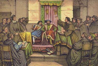 Disputa di Lutero con Dr Eck a Lipsia, 1519 da German School